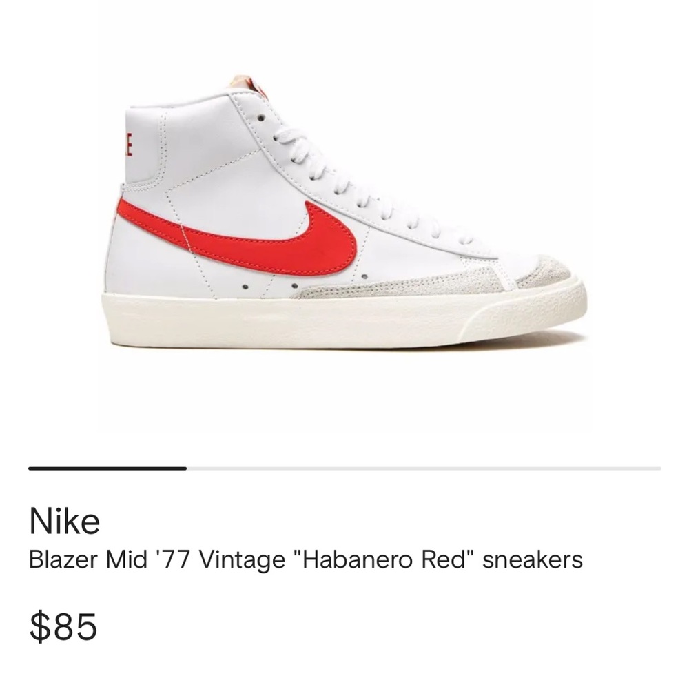 Nike Blazer Mid '77 Habanero Red Sneakers EUR 38.5